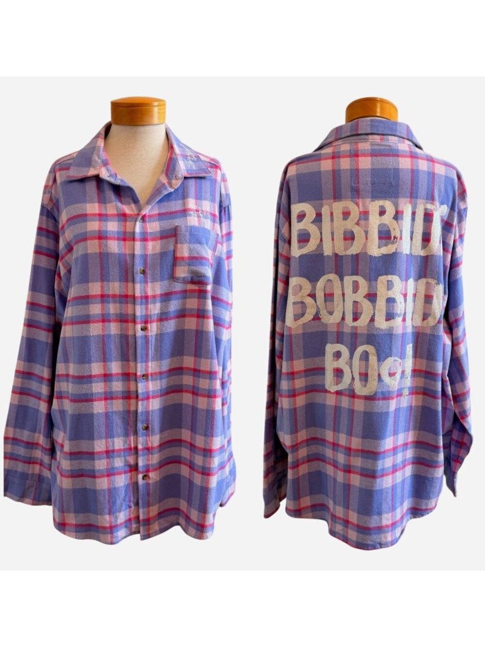 Disney Cakeworthy Fairy Godmother Bippidi Bobbidi Boo Plaid Flannel Shirt 3XL